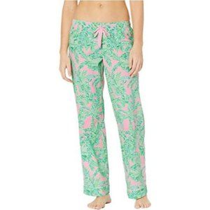 Lilly Pulitzer Pink Sand Paradise Pajama Sleepwear Pants Women's Size Small
